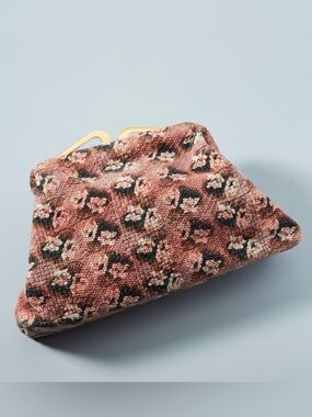 Maria La Rosa Woven Floral Clutch
